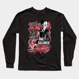 Doctor who the silence vintage horror poster Long Sleeve T-Shirt